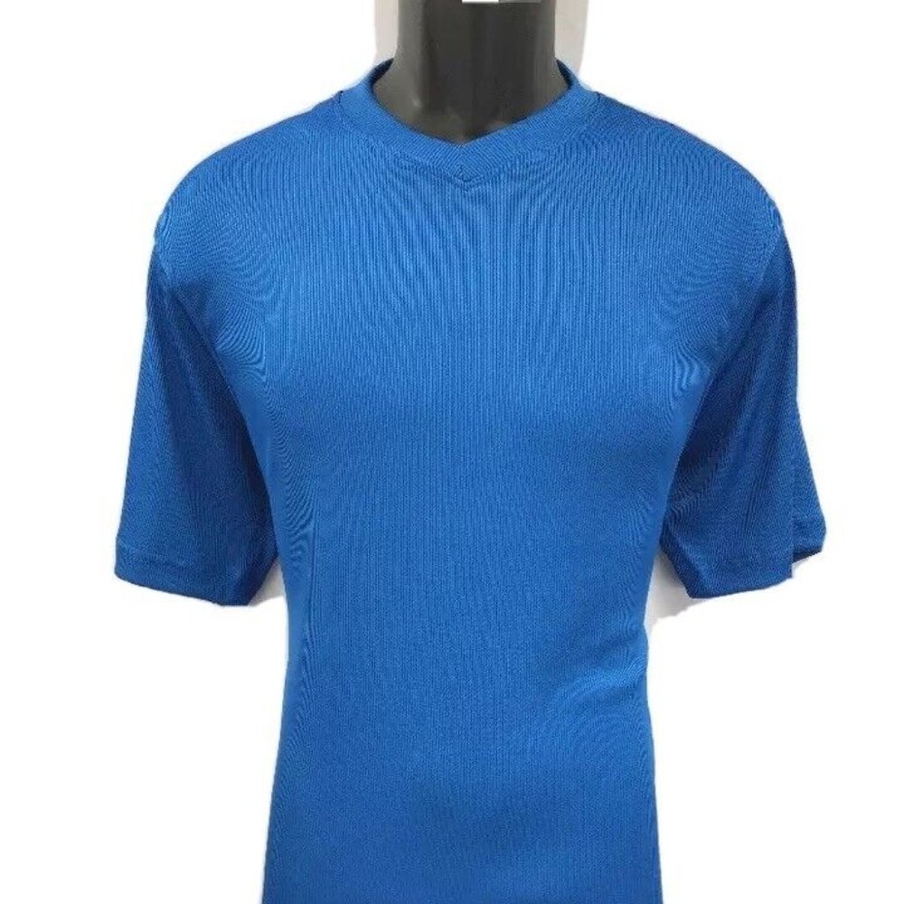 Log-in Uomo Dressy Royal Blue T-shirt for Men V-Neck Short Sleeve Sizes S - 4XL